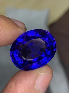 NBatural Tanzania Tanzanite AAA Flawless Blue 9.36 Ct Loose Oval Shape Gemstone - Picture 1 of 5