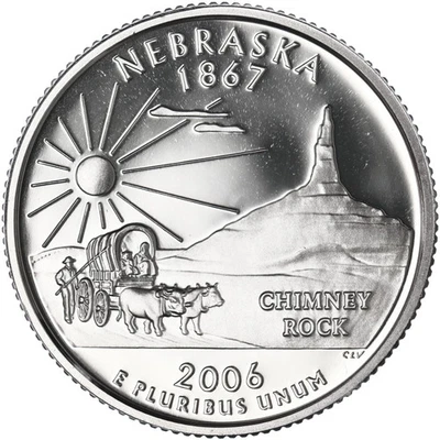 2006 S NEBRASKA PROOF 90% Silver STATE QUARTER - Image 1 of 2