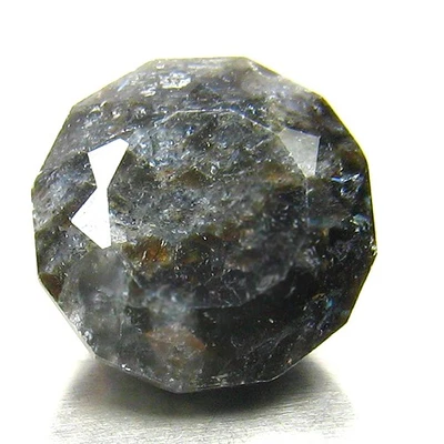 8.25Ct UNHEATED BLACK WITH IRIDESCENT BLUE FLASH NUUMITE FROM GREENLAND - Image 1 of 4