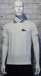 New Lacoste Mens Slim Fit Crocodile Embroidery Pique White Polo Size Large - Picture 1 of 9