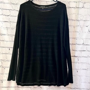 Suéter transparente ligero negro Eileen Fisher talla mediana - Imagen 1 de 7