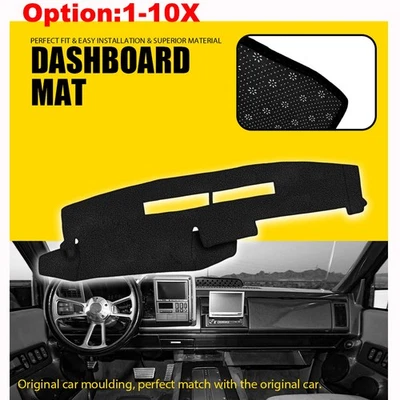 Cubierta de tablero alfombrilla negra para Chevrolet C1500 C2500 C3500 1988-1994 almohadilla de tablero EE. UU. Foto 1 de 4