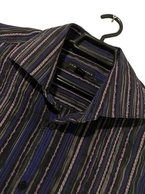 Jhane Barnes Mens Shirt Long Sleeve Button Up Cotton Polyester Blend Large - Image 1 of 4