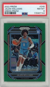 ๐ Jalen Williams 2022 Prizm Green Prizm RC #246 PSA 8 NM-MT - Picture 1 of 2