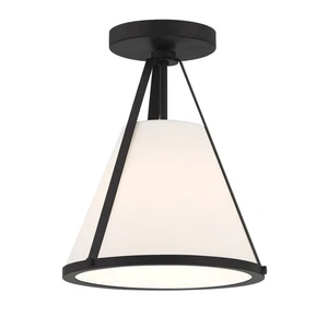 Crystorama Lighting Group FUL-900_CEILING Fulton 10"W Semi-flush - Black - Picture 1 of 12