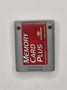 PERMORMANCE MEGA MEMORY CARD PLUS 4X FOR NINTENDO 64 N64 TESTED - Picture 1 of 2