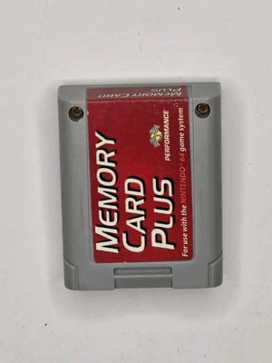PERMORMANCE MEGA MEMORY CARD PLUS 4X FOR NINTENDO 64 N64 TESTED - Image 1 of 2
