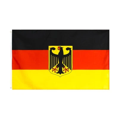 Deutschland Fahne Adler ca. 150x90 cm + 2 Metall Ösen Hissflagge deutsche Flagge - Bild 1 von 4