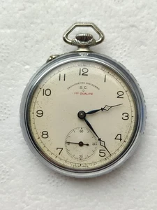 OROLOGIO DA TASCA  CRONOMETRO SVIZZERO S.C. inox in ottime condizioni  - Picture 1 of 8