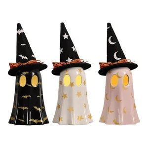 For Halloween Resin Figurines Set of 3 with Witch Hats for Decorative Display - Picture 1 of 6