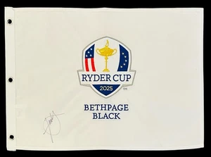Xander Schauffele signed 2025 Ryder Cup Flagge Bethpage schwarz USA handsigniert +COA - Bild 1 von 6