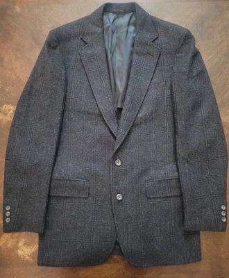 Vintage Cricketeer Blazer Mens 40R Gray 100% Wool Coat Jacket Business Formal - Image 1 of 4