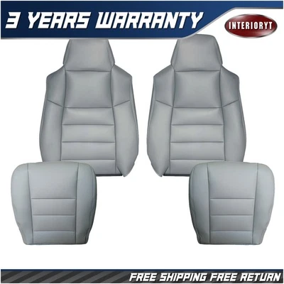 Cubierta de asiento delantera completa gris para 02-07 Ford F250 F350 Lariat XL XLT Super Duty Foto 1 de 4