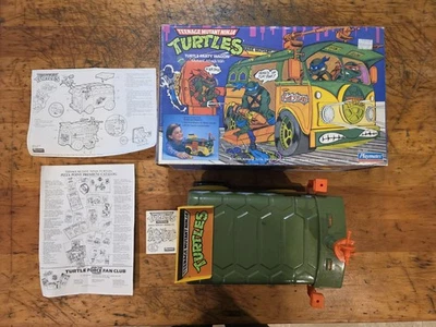 Vintage 1989 TMNT Ninja Turtle Vintage Party Wagon Toy Van With Box - Image 1 of 4