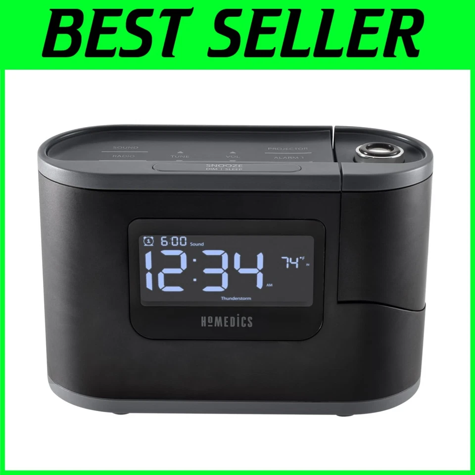 SoundSleep Recharged Alarm Clock & White Noise Machine with Timer & Sensor - Image 1 of 4