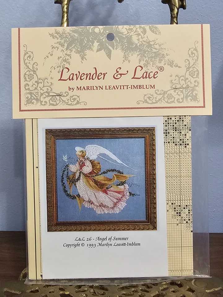 Lavender & Lace Victorian Designs Angel of Summer Cross Stitch Pattern NEW - Image 1 of 3