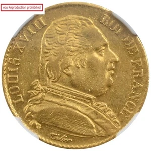 France 1814A Louis XVIII 20 Franc Gold Coin NGC XF45 - Picture 1 of 4