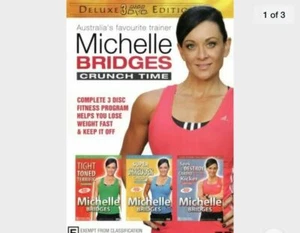 MICHELLE BRIDGES CRUNCH TIME – DVD, 3-DISC SET- R-4 - NEW-FREE POST IN AUSTRALIA - Picture 1 of 1