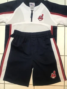 CLEVELAND INDIANS CHIEF WAHOO Shorts And Shirt Shirt Set YOUTH 4T NEW W/TAGS - Picture 1 of 6