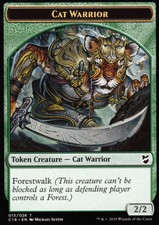 4x Cat Warrior // Plant Token (Flip Card) | NM/M | Commander 2018 | Magic