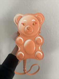 NWT Betsey Johnson Teddy Gummy Bear Novelty Crossbody Bag Orange Kitsch XO Candy