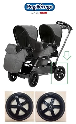 RUOTA posteriore per passeggino gemellare DUETTE PEG PEREGO -nuovo-Italia