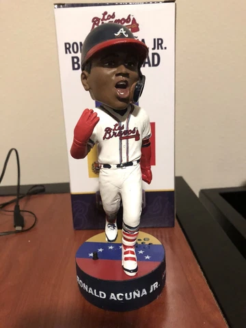 Atlanta Braves Ronald Acuna Los Bravos bobblehead sound chip sga 9/16 audio Cover