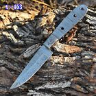 Custom Handmade Forged Damascus Steel Blank Blade Skinning Hunting Knife X-10