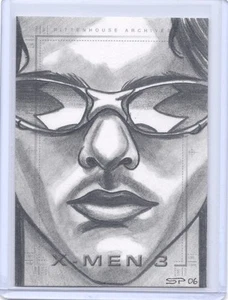 X-MEN 3 The Last Stand Scott Summers Cyclops boceto SketchaFex tarjeta de Sean Pence - Imagen 1 de 1