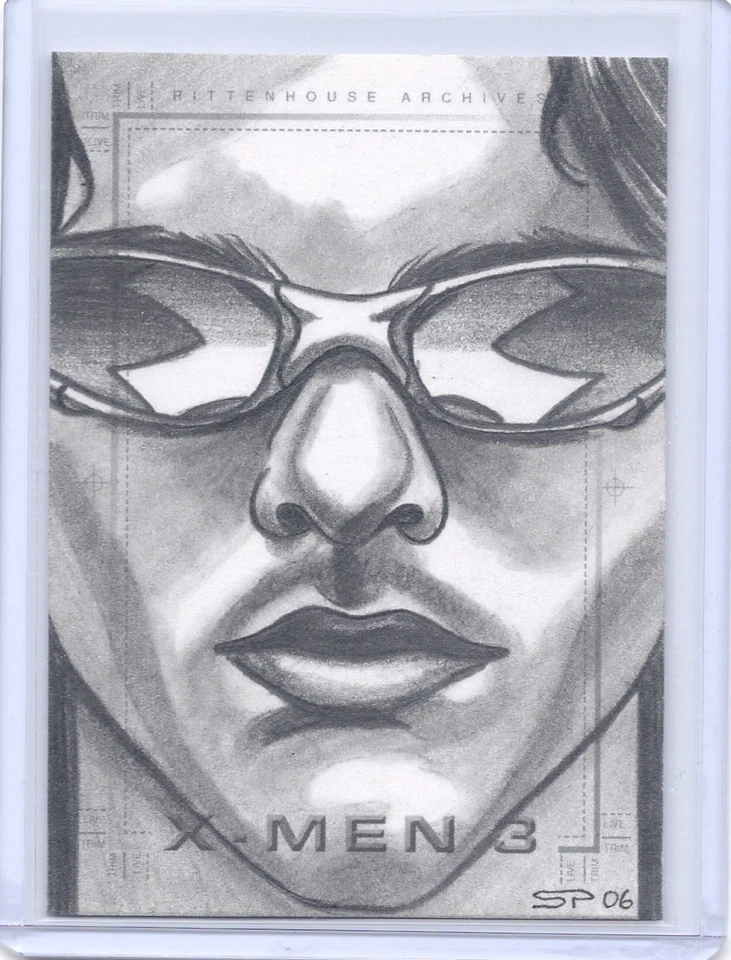 X-MEN 3 The Last Stand Scott Summers Cyclops sketch SketchaFex Sean Pence card - Image 1 of 1