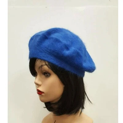 Женская искусственный кроличий мех берет зимние мешковатые классический французский пушистый Beanie шляпа США - Изображение 1 из 4