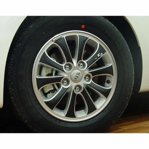 NEW Carbon Tuning Wheel Mask decal Sticker for KIA K3/Forte/Cerato 2013+ 15" - Picture 1 of 2