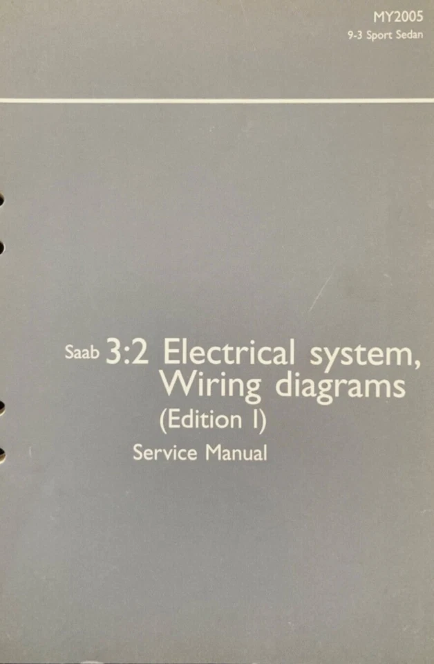2005 Saab 9-3 Eléctrico Sistema Cableado Servicio Manual OEM - Imagen 1 de 1