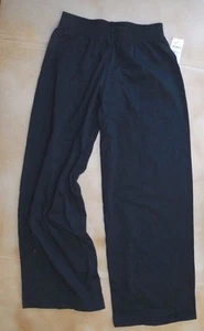 NWT Motion Wear 3205 Black Wide Leg Cotton/Spandx RelaxedFit Pants Petite Adult - Picture 1 of 3