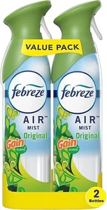 Febreze Odor-Fighting Air Freshener, with Gain Scent, Original Scent, Pack of 2, - Picture 1 of 5