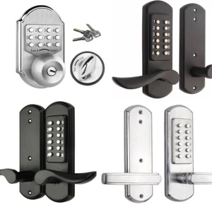 Elemake Keypad Keyless Mechanical Door Lock Digital Code Entry Combination - Picture 1 of 31