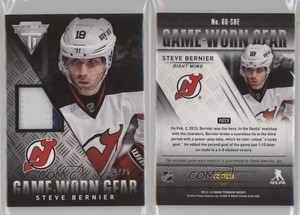 2013-14 Panini Titanium Game-Worn Gear Patch /25 Steve Bernier #GG-SBE Patch