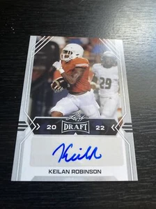 J 2022 Leaf Draft Football Keilan Robinson RC Auto Texas #BA-KR1 - Picture 1 of 2