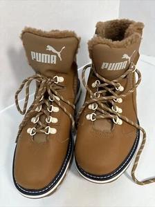 Puma Tatau Faux Fur Lined Boot Chipmunk Brown Sz 9 - Picture 1 of 8