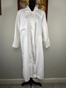 VTG PETITE London Fog Trench Raincoat Women's 6P Off White USA NO BELT - Picture 1 of 21