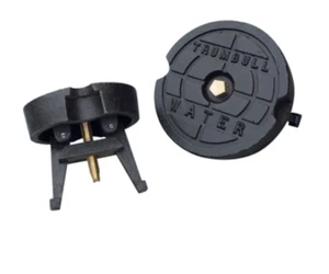Locking Valve Box Cover/Lid fits Standard 5-1/4" Water Main Valvebox, "Water" - Picture 1 of 11