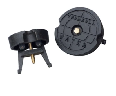 TRUMBULL Locking Valve Box Cover/Lid fits Standard 5-1/4" Water Main Valvebox, "Water"