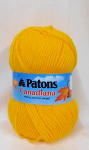Patons Garn Kanada 3,5 Unzen Stricken Kammgarn ~ #432 ~ Schulbus gelb ~ 100 % Acryl - Bild 1 von 7