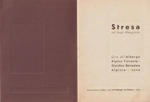 STRESA SUL LAGO MAGGIORE Guida Itinerario Gita Albergo Alpino Fiorente 1920 - Foto 1 di 4