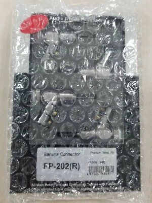 Conector banana Furutech FP-202 (R) chapado en rodio 4 piezas enchufe de audio de Japón Foto 1 de 4