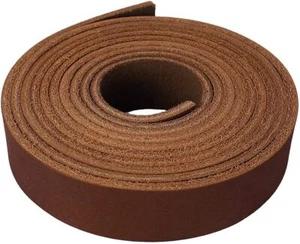 (TM) Genuine Leather Strap Leather Strip 3/4 Inch Wide and 72 Inches Long, Brown - Picture 1 of 4