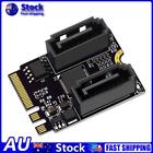 AU Solid-State Drive M.2 A/E Key to 2 Ports SATA3.0 Adapter Cards for PC Compute