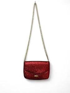 Jimmy Choo Glitter Red Clutch Bag - Picture 1 of 12