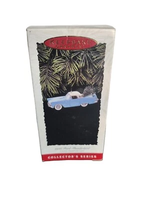 Ford Thunderbird 1993 Hallmark Keepsake Ornament 1956 autos clásicos estadounidenses azul Foto 1 de 4