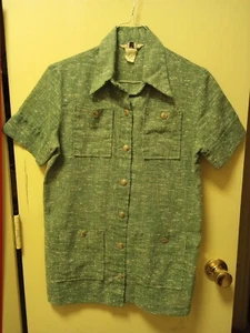Mayer,Lang, Marquis IncBoys Guayabera Shirt Four Pocket Short Sleeve  Size 7 / L - Picture 1 of 9